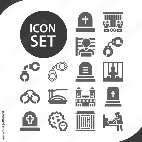 Simple set of sentences related filled icons.