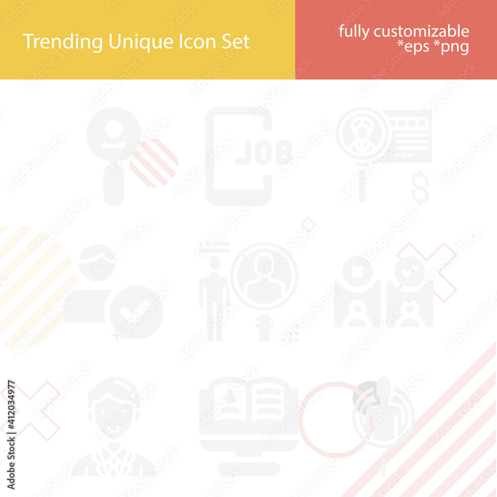 Simple set of recruiting related filled icons. Simple set of recruiting related filled icons.