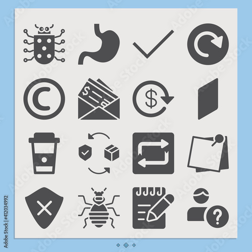Simple set of accept related filled icons.