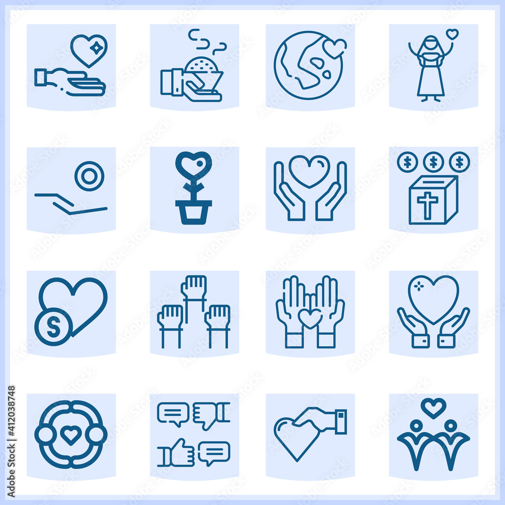 Charitable related simple set. 16 lineal Charitable related simple set. 16 lineal