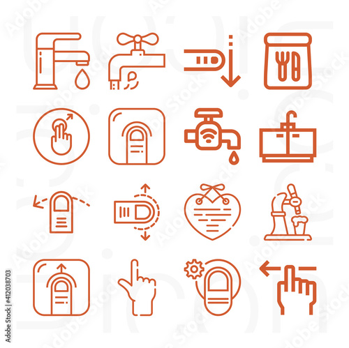 16 pack of revenge  lineal web icons set