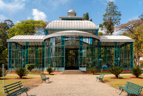 Petropolis Cristal Palace, opened in 1884, as an exposition center, can be visited free of charge, Rio de Janeiro, Brazil.