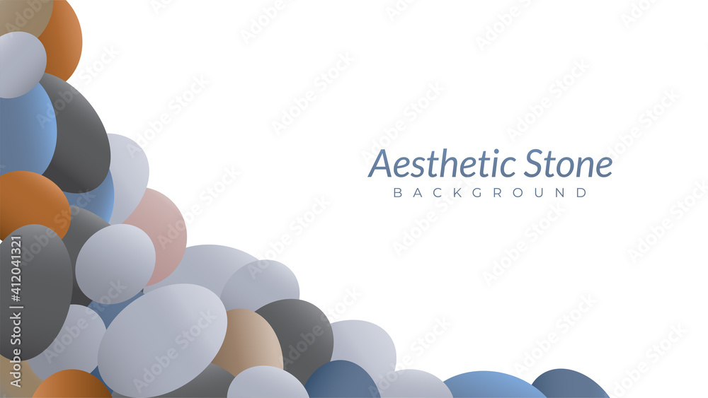 Pile Of Stones Vector Illustration Aesthetic Background Design Template With Blank Space Oval Shape Like An Egg Stock Vector Adobe Stock