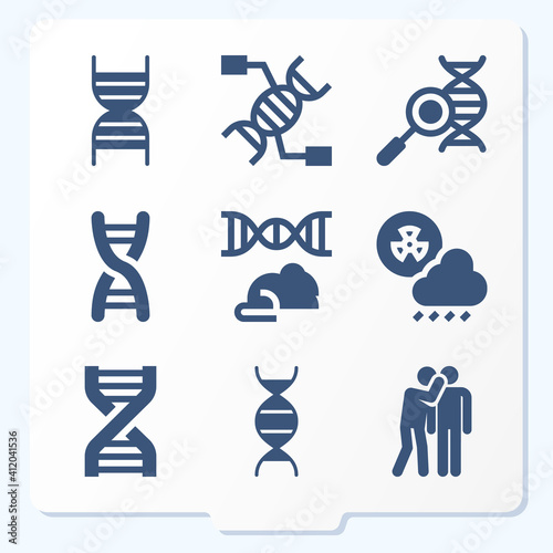 Simple set of 9 icons related to rumors