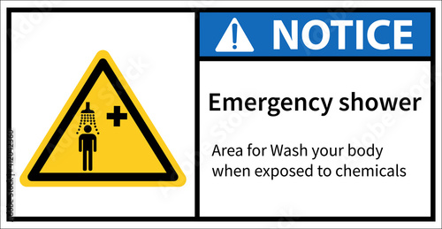 Area for Wash your body when exposed to chemicals