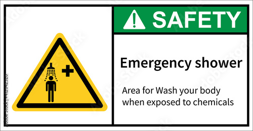 Area for Wash your body when exposed to chemicals