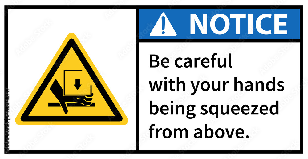 Be careful with your hands being squeezed from above. Be careful with your hands being squeezed from above.