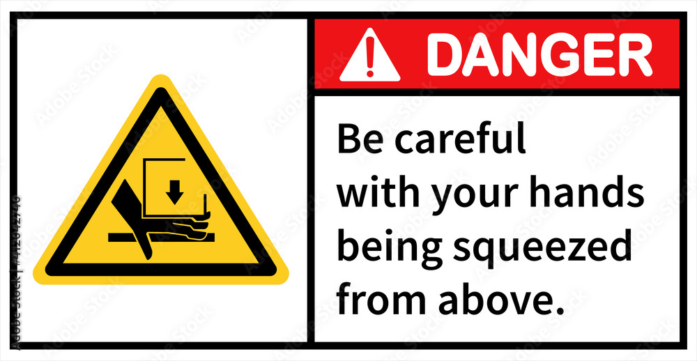 Be careful with your hands being squeezed from above. Be careful with your hands being squeezed from above.