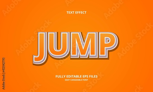 jump style editable text effect