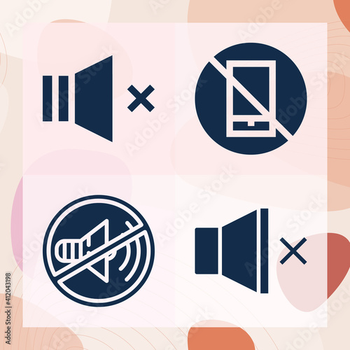 Simple set of inhibit related filled icons