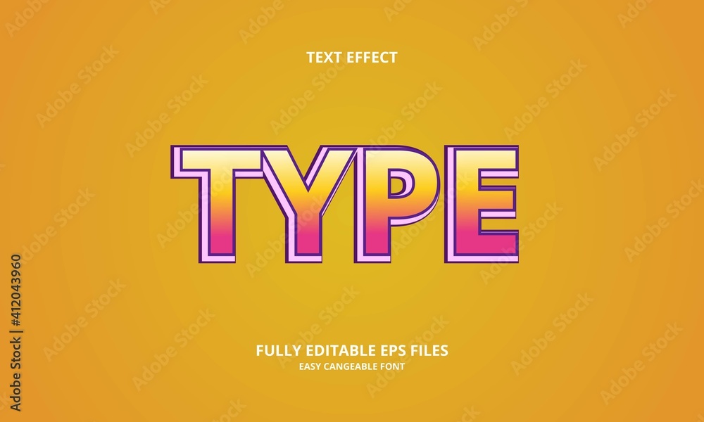 type style editable text effect
