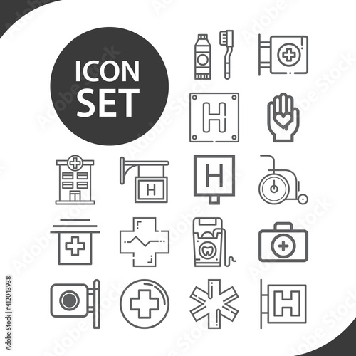 Simple set of pediatric related lineal icons.