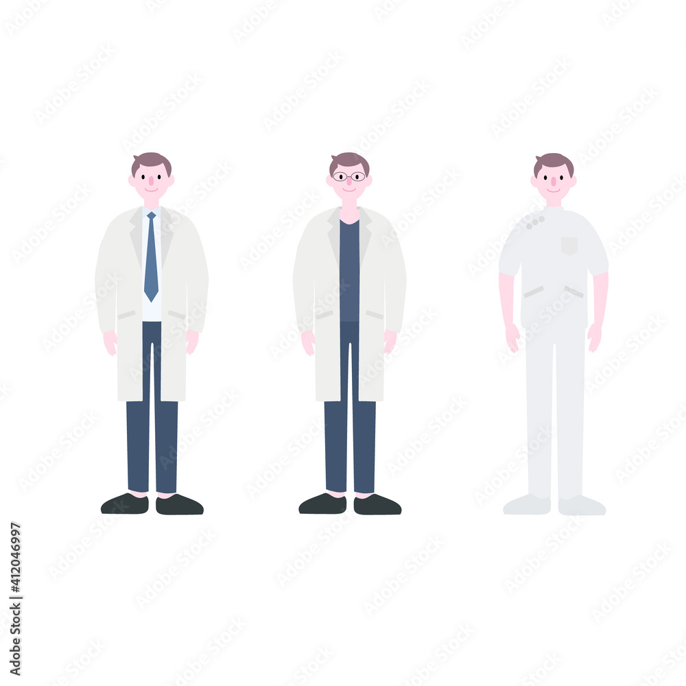 白衣や医務衣を着た人イラスト素材 Stock Vector Adobe Stock