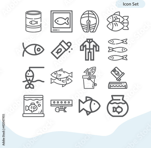 Simple set of fall guy related lineal icons.
