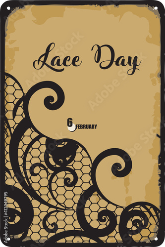 Old vintage sign Lace Day