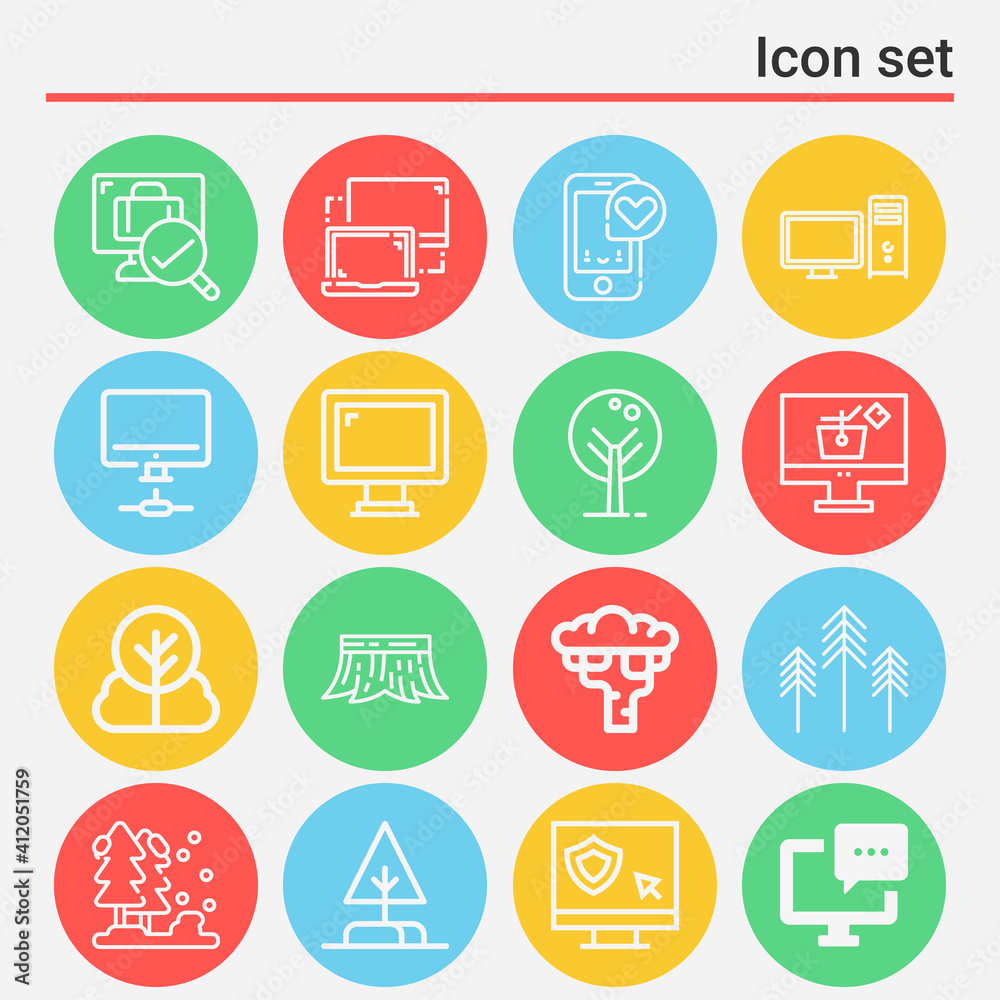 16 pack of node lineal web icons set 16 pack of node lineal web icons set