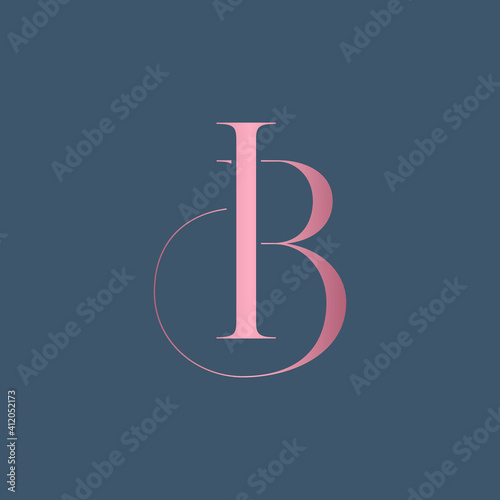 BI letter logo alphabet monogram icon symbol