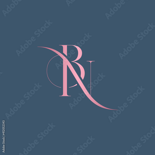 BN letter logo alphabet monogram icon symbol