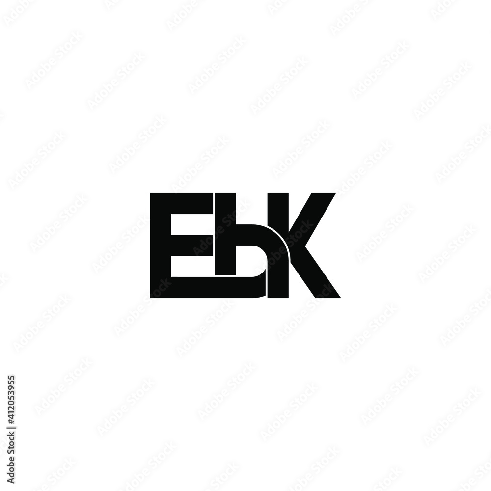 ebk letter original monogram logo design ebk letter original monogram logo design