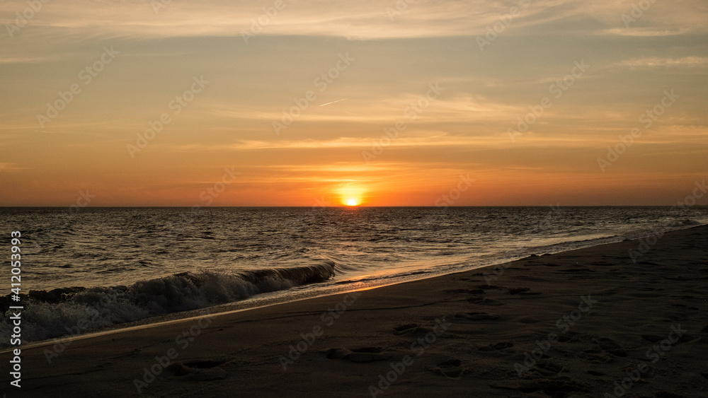 sunset on the beach saquarema