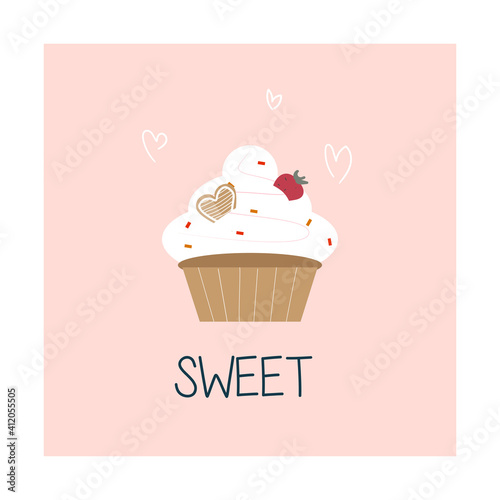 card with cupcake