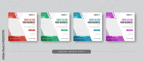 Business social media post template