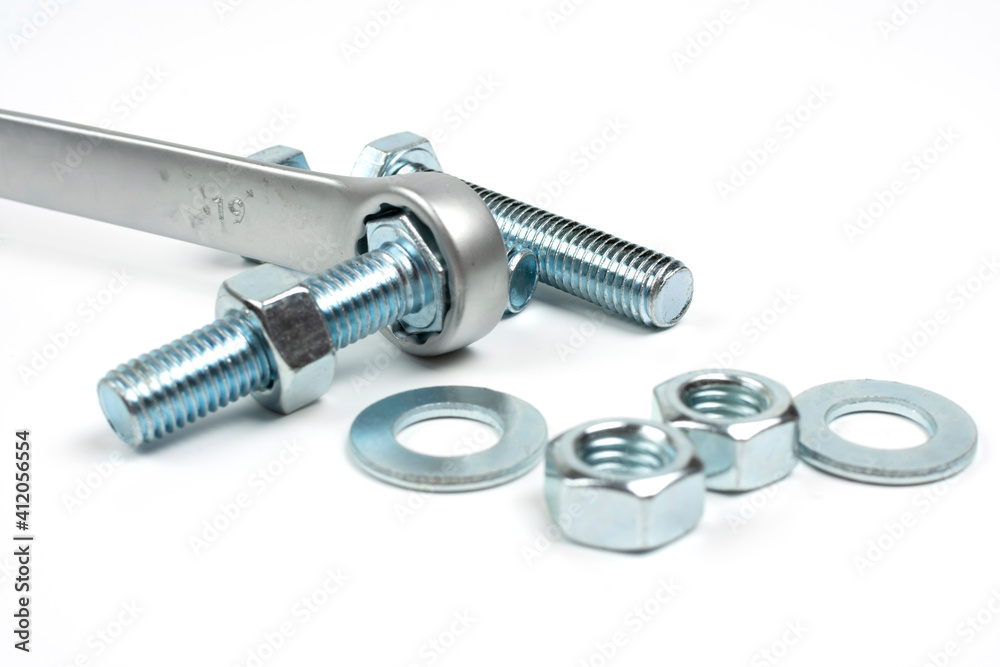 wrenches and a few bolts and nuts to secure the products wrenches and a few bolts and nuts to secure the products
