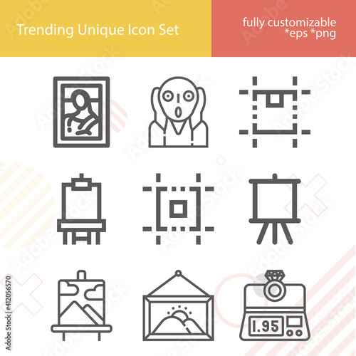 Simple set of ins related lineal icons.