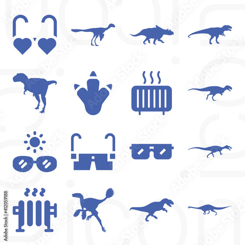 16 pack of slowed  filled web icons set