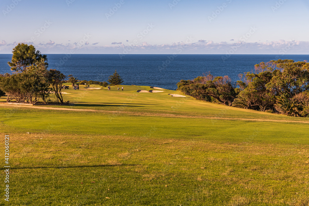 Golf with an ocean view