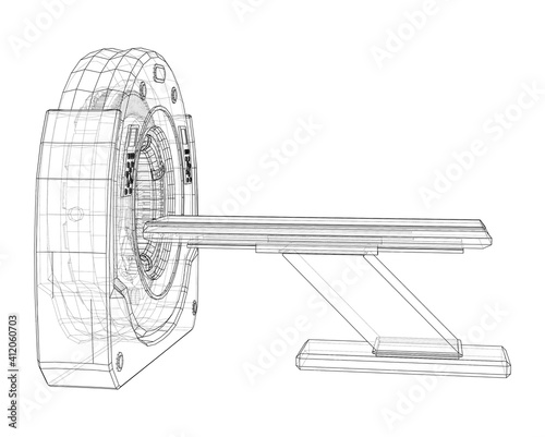3d illustration of a MRI machine