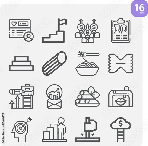 Simple set of appearances related lineal icons.