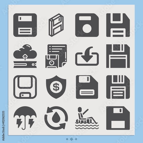 Simple set of bring through related filled icons.