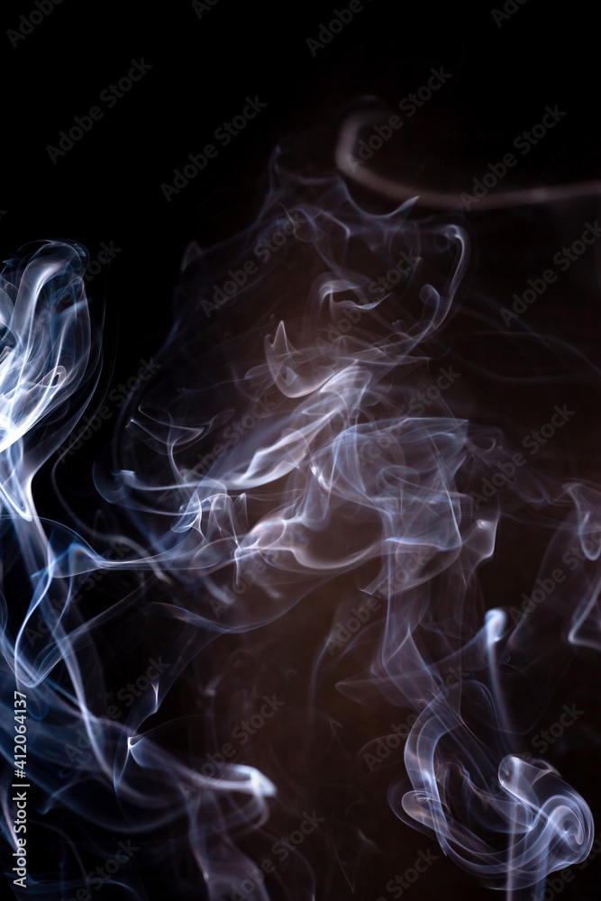 Obraz premium Smoke motion on black background.