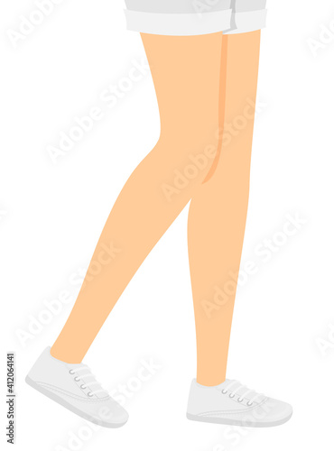 Girl Plimsoll Shoes Illustr...