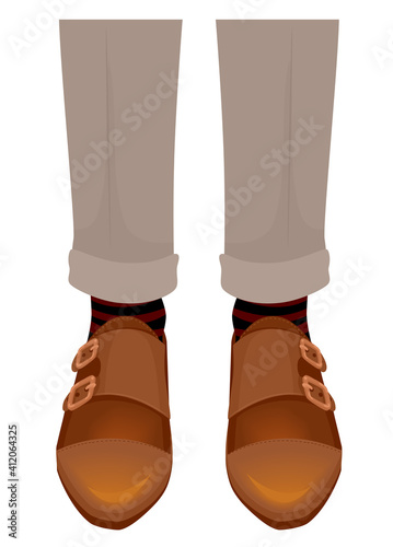 Guy Monk Strap Shoes Illust...