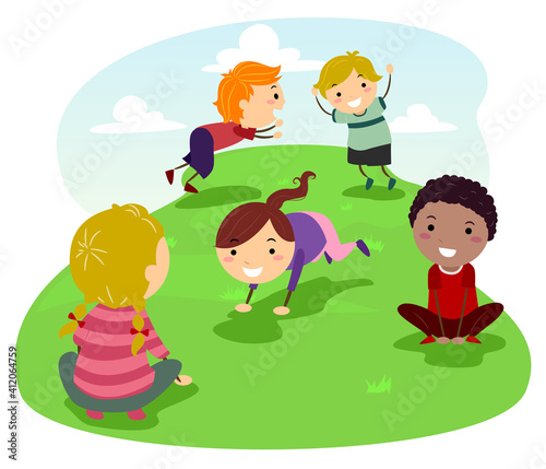 Stickman Kids Activity Frog...