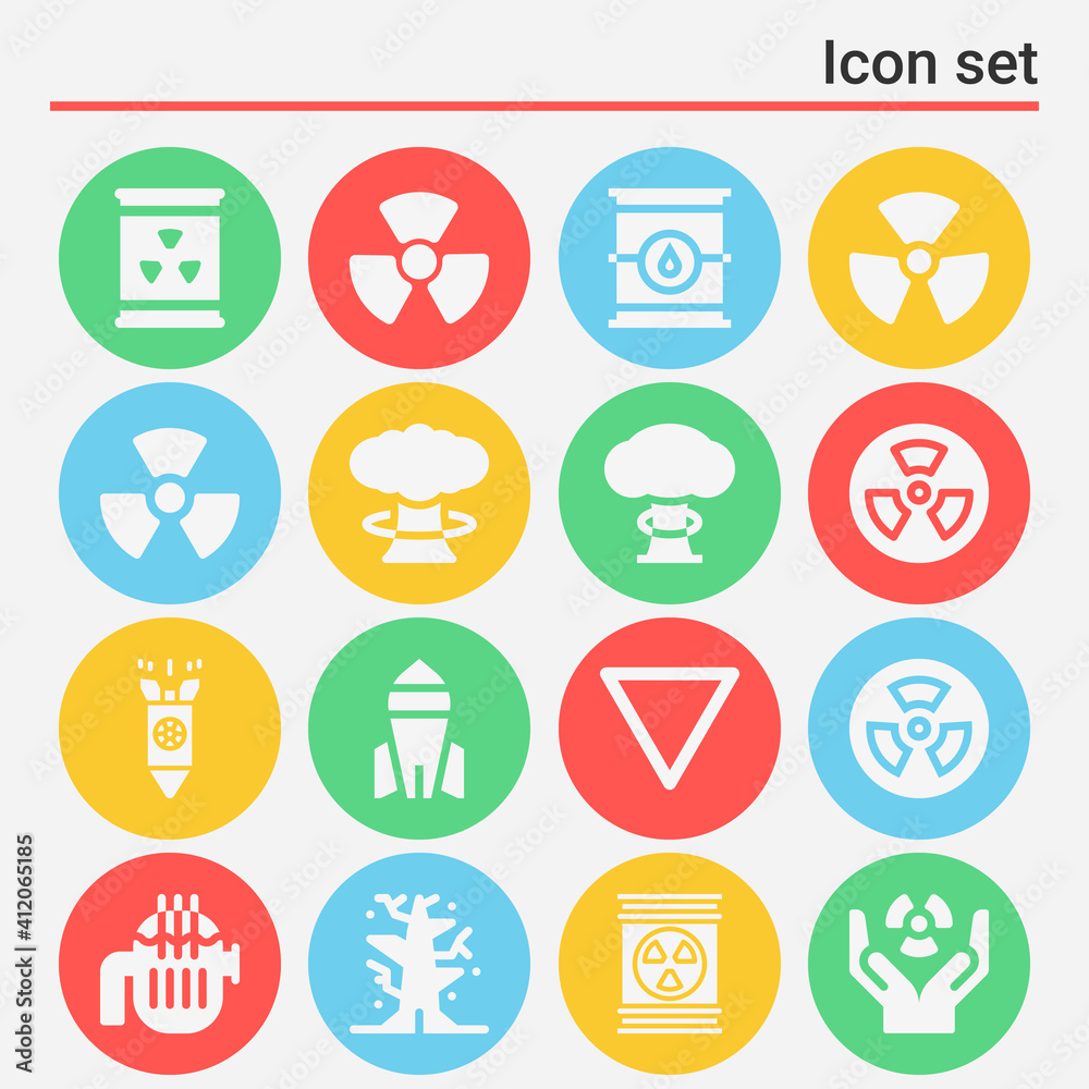 16 pack of fission filled web icons set 16 pack of fission filled web icons set