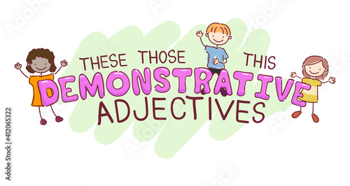 Stickman Kids Demonstrative...