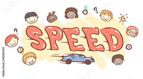 Stickman Kids Speed Illustr...