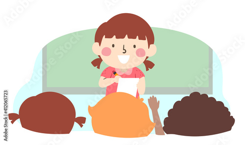 Kid Girl Class Attendance M...