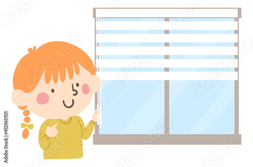 Kid Girl Class Window Monit...