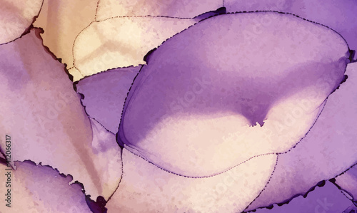 Alcohol ink vector texture banner. Fluid ink abstract background.