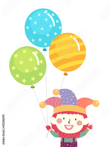 Kid Clown Costume Balloons ...