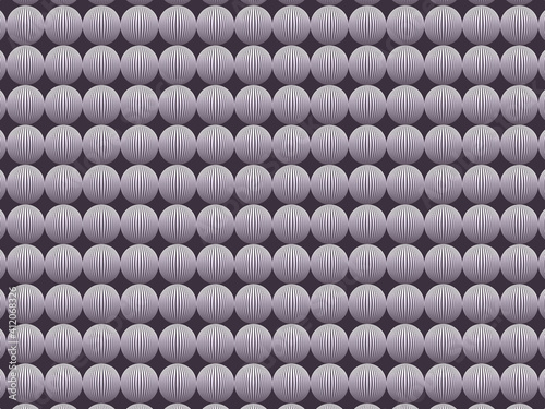 Design seamless monochrome volumetric sphere geometric lines pattern. Abstract textured background.