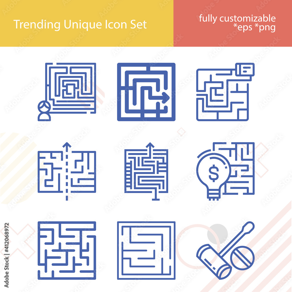 Simple set of rabbit warren related lineal icons. Simple set of rabbit warren related lineal icons.