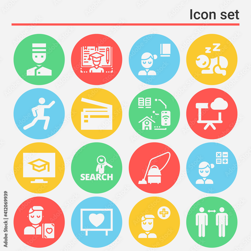 16 pack of tertiary filled web icons set 16 pack of tertiary filled web icons set