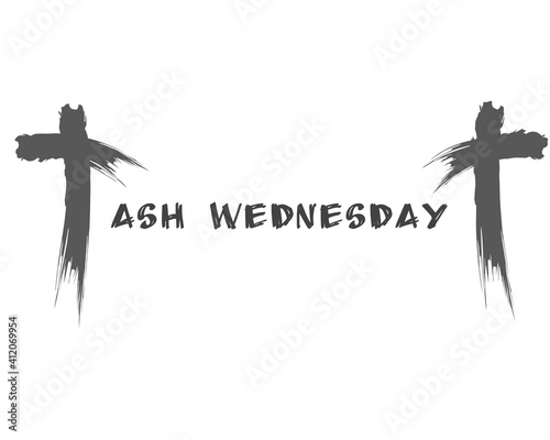 illustration of Ash Wednesday cards design