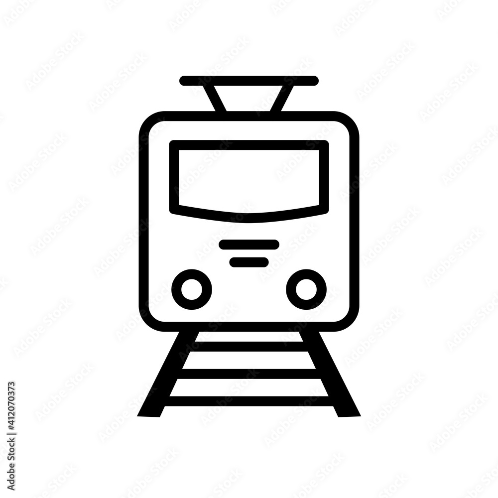 Naklejka premium Train And Subway Icon Design Vector Template Illustration