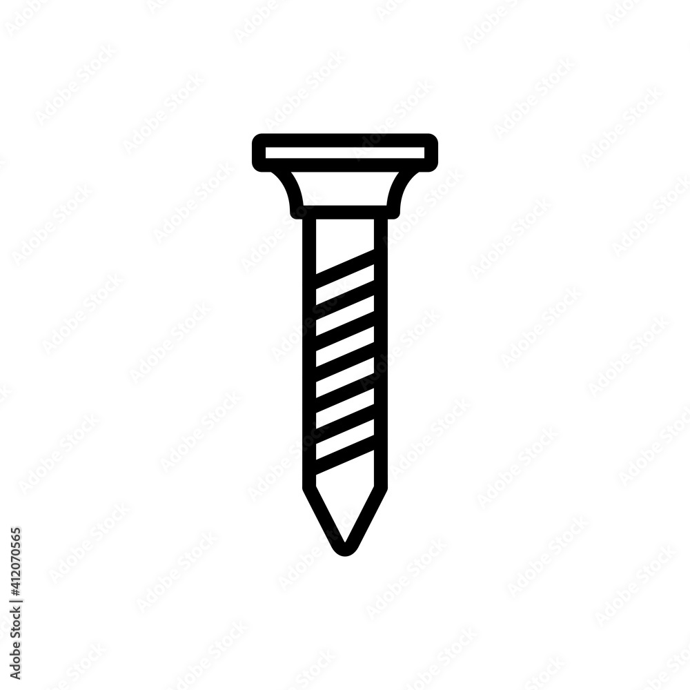 Screw Icon Design Vector Template Illustration Screw Icon Design Vector Template Illustration